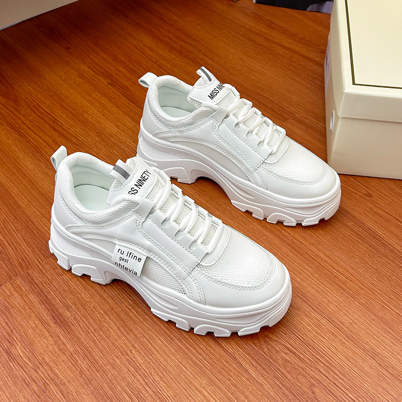 Ddmysports Ins Korean Version New Dad Women Autumn Student Mesh Breathable Sports Street Auction Height Shoes A OUTDOOR