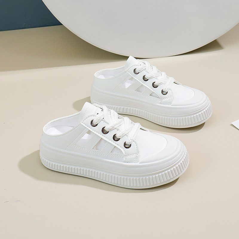 Ddmysports Summer New Baotou Alf Slippers Outdoor Casual Sneakers Lazy Thin Bottom White Shoes WS OUTDOOR