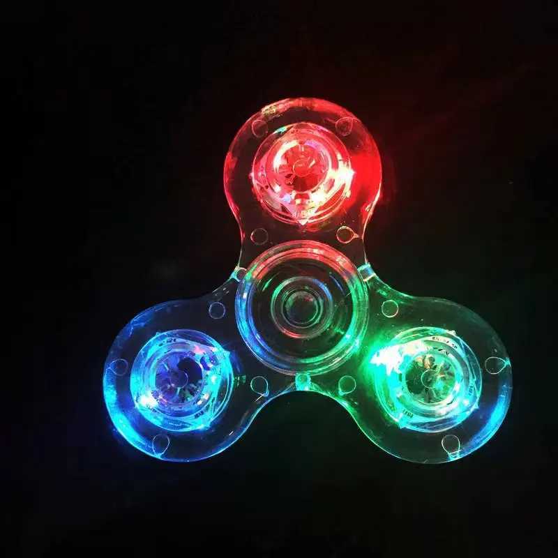 Luminous LED light Fidget Spinner Hand Top Spinners Glow in Dark Light EDC Figet Spiner Finger Stress Relief Toys Y240817