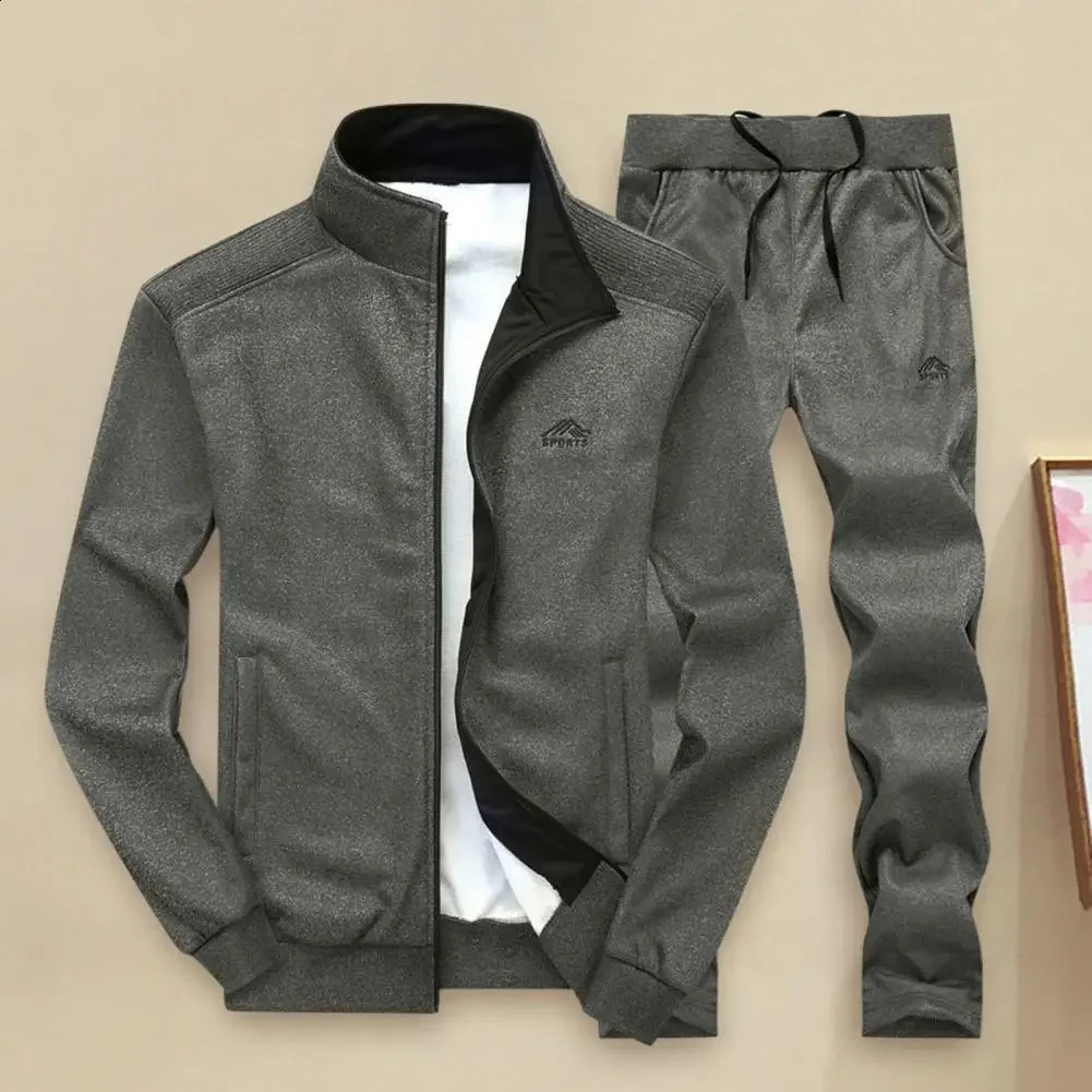 4XL Mens Tracksuit versized Casual Set Baseball Sweat Suit Men Clothing Sportwear Large Size Jogging Suit Autumn Spring 240816