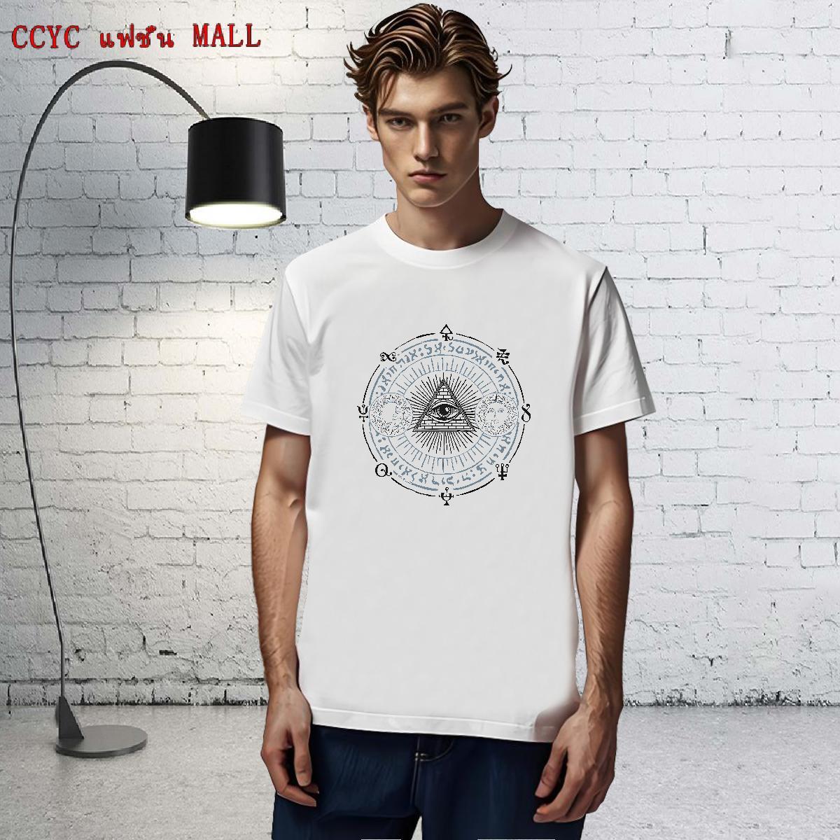 Wholesale Man T Shirts 230g Cotton eye of the devil Daily Wear Oversized 4XL Breathable Short Sleeve Men Tops Tees 2024 Polos