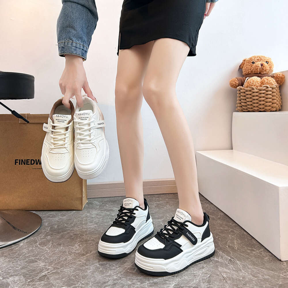 Ddmysports Autumn White New Korean Ins Female Students Height Increasing Thick Soled Sports Board Casual Shoes Trend ZY OUTDOOR