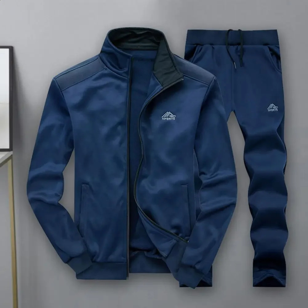 4XL Mens Tracksuit versized Casual Set Baseball Sweat Suit Men Clothing Sportwear Large Size Jogging Suit Autumn Spring 240816