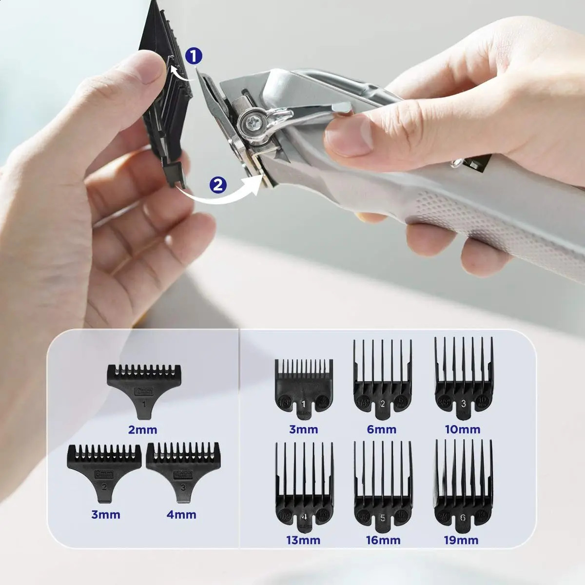 Limural Electric Hair Clippers for Men Professional Cordless Barber Rechargeable Beard Trimmer LED Display Kit 240813