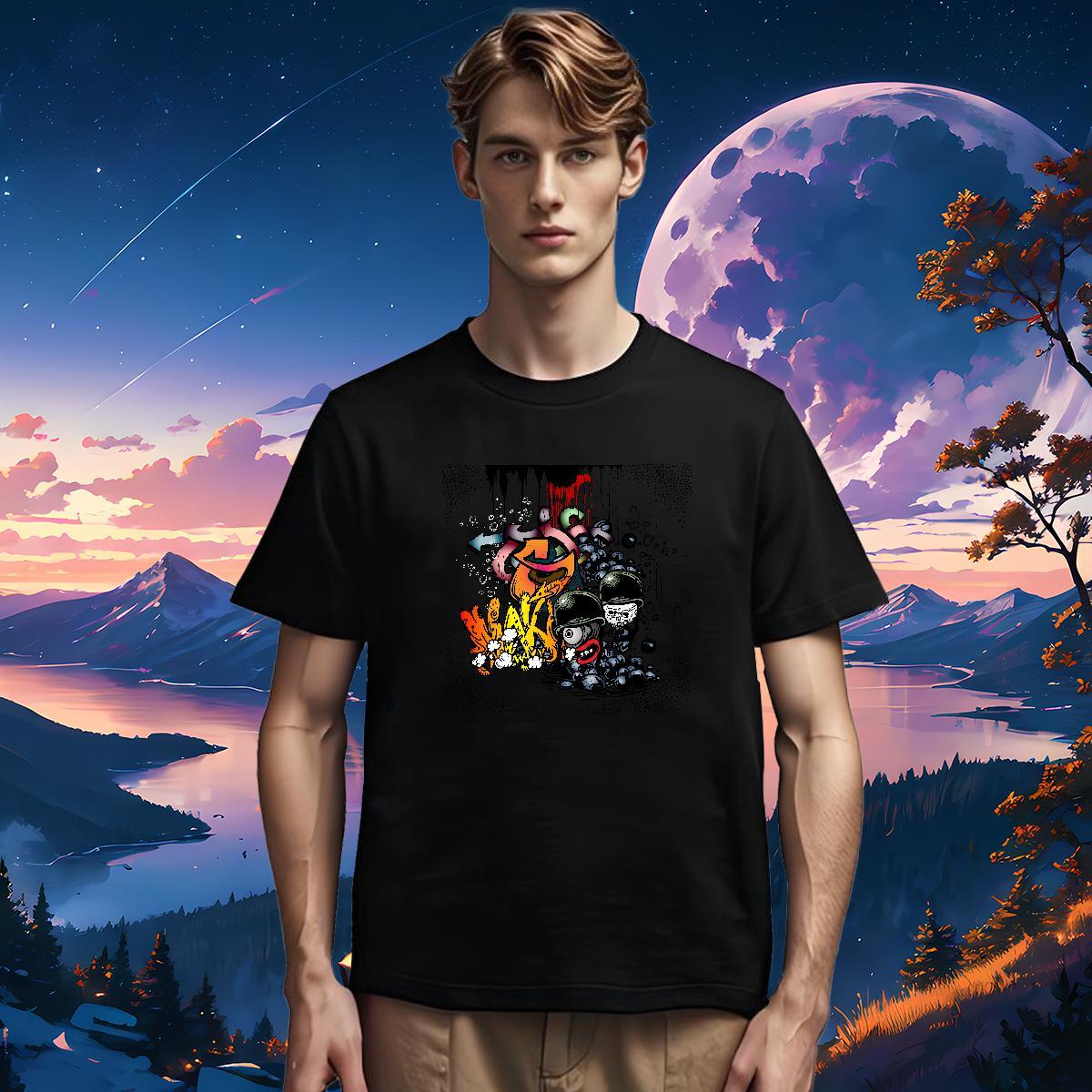 High Quality T shirt 230g Cotton skull Sports Casual Oversized 4XL O Neck Short Sleeves Couples T Shirts New Designer Tops