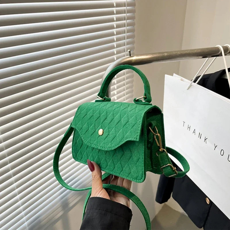 Blue Subaxillary Bag for Womens Korean Fashion Ladies Shoulder Trend Handbags Retro Female 2024 240816Z