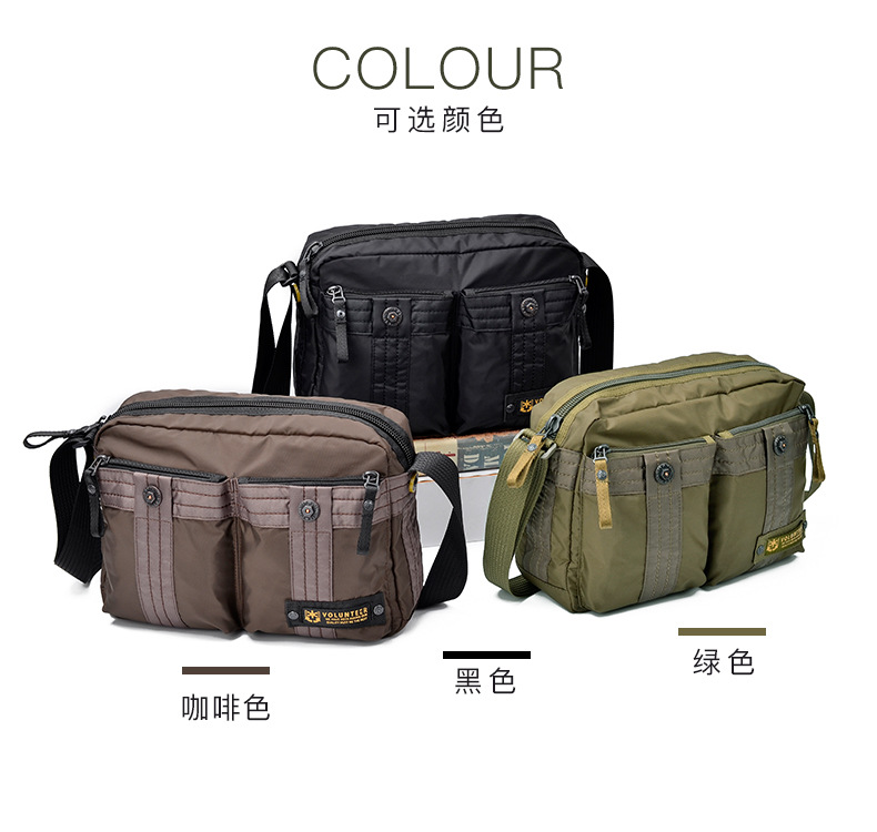 New high quality large capacity horizontal men's shoulder bag New men's bag crossbody bag small bag men's Oxford cloth bag