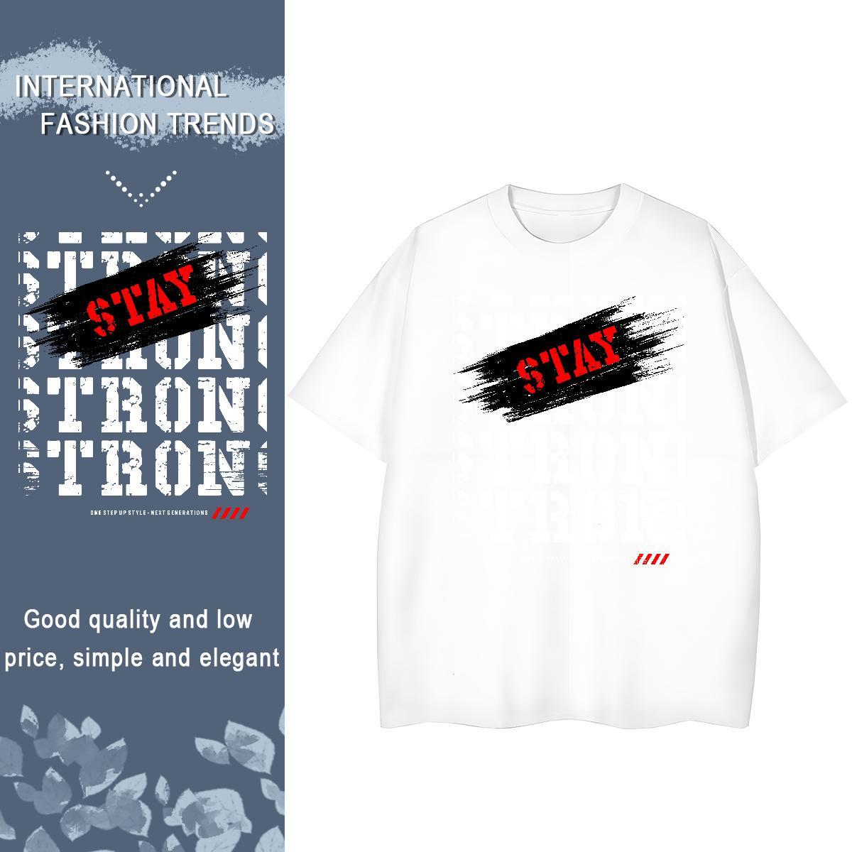 Wholesale Tshirt for Man Woman 100% Cotton 230g letter Street Casual Womens T Shirts Breathable Short Sleeve Anime Tees