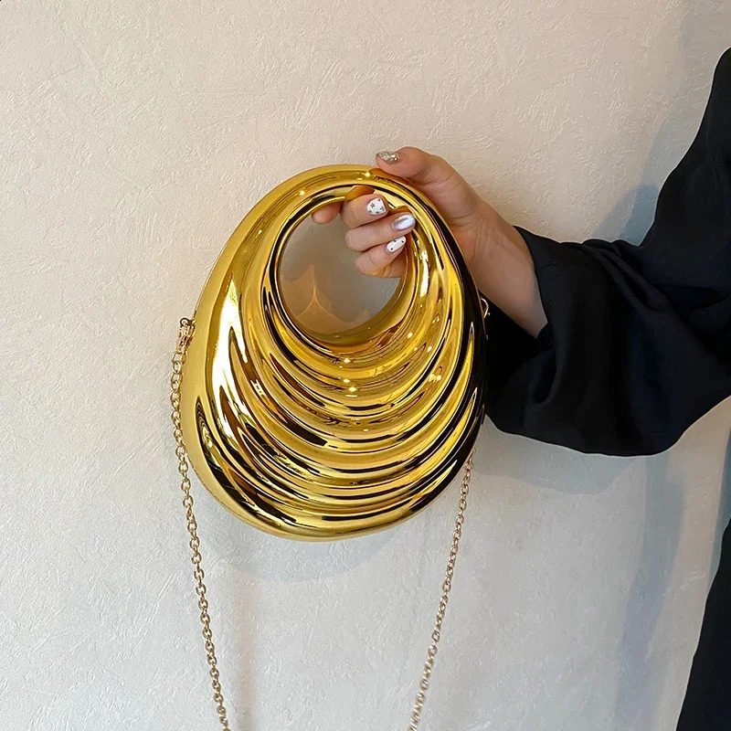 Womens Evening Bag Half Moon Acrylic Top Handle Purse Bag Women Elegant Shoulder Wallet Makeup Handbags for Party 240816