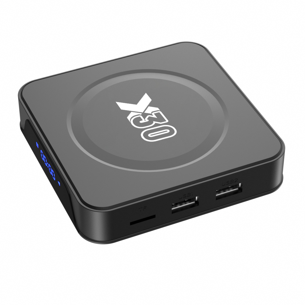 X30 tv box 8k WIFI6 ATV android 12.0 DAUL WIFI BT Allwinner H618 2GB 16GB big voice remote smart tv box internet