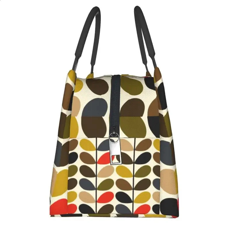 Orla Kiely Abstract Multi Stem Insulated Lunch Tote Bag for Mid Century Scandinavian Geometric Cooler Thermal Food Lunch Box 240816