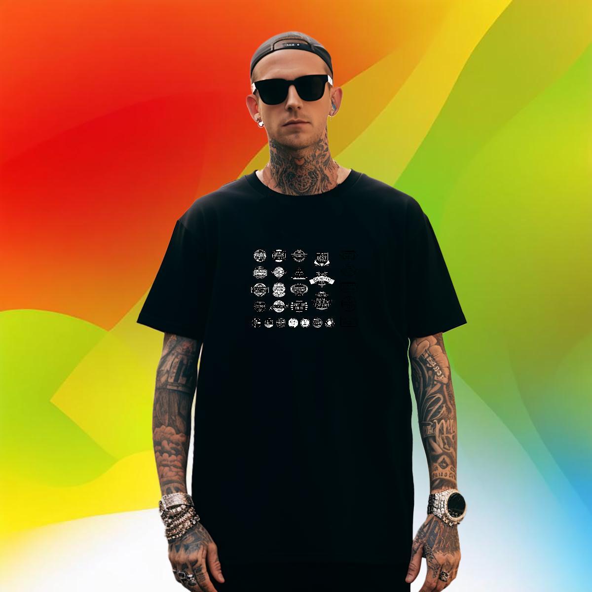 Classic T-Shirts 100% Cotton 230g letter Hip Hop Oversized 3XL 4XL Crew Neck Couples T Shirts Customized Tee Shirt