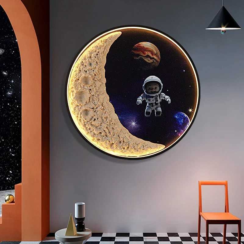 AFRA Modern Picture Wall Light Outer Space LED Mural Light 1m Diameter Living Room Childrens Room Decoration Painting W240816
