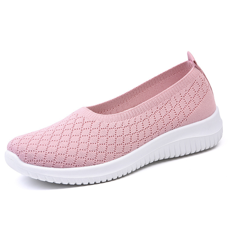 Ddmysports New Autumn Single Shoe Flat Casual Breathable Lightweight Shallow Mouth Comfortable Plus Size Women S Shoes OUTDOOR