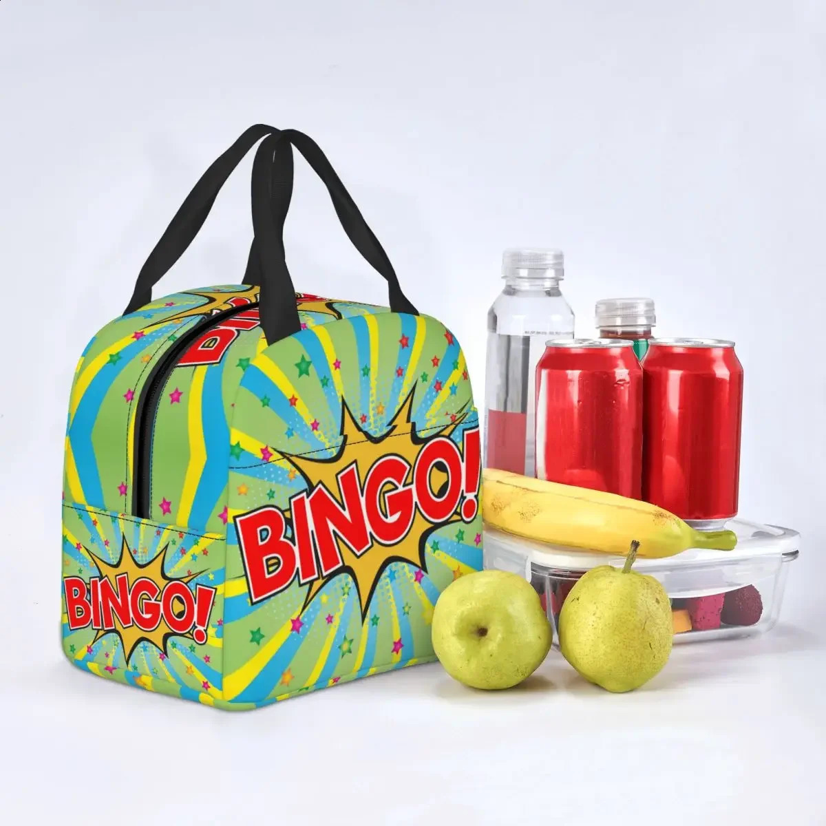 Game Bingo Lunch Bag Leakproof Cooler Thermal Insulated Lunch Box For Women Kids School Beach Camping Travel Food Tote Bags 240816