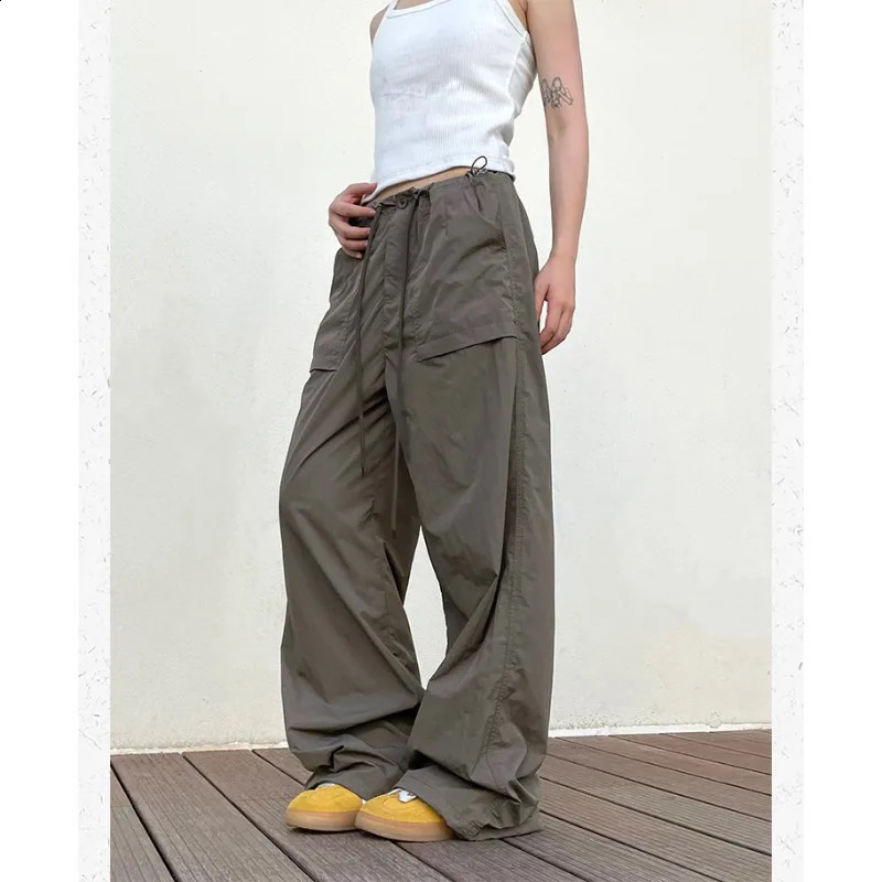 Deeptown Vintage Harajuku Oversized Pants Women America Retro Baggy Casual Cargo Trousers Man Y2k Summer Streetwear Loose 240816