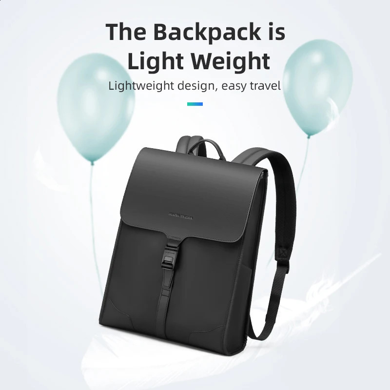 MarkRyden MUKE I Classic Business Work Black Leather Backpack Leather backpack Mens Backpack. 240816