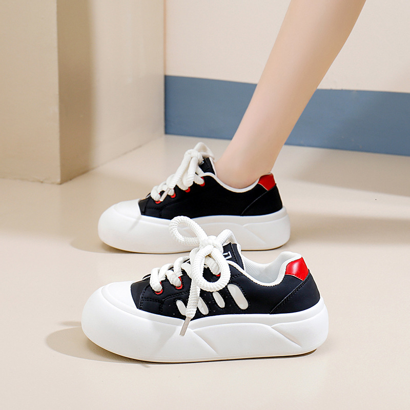 Ddmysports Autumn White New Korean Version Ins Female Student Height Increasing Thick Soled Sports Board Casual Shoes Women XT OUTDOOR