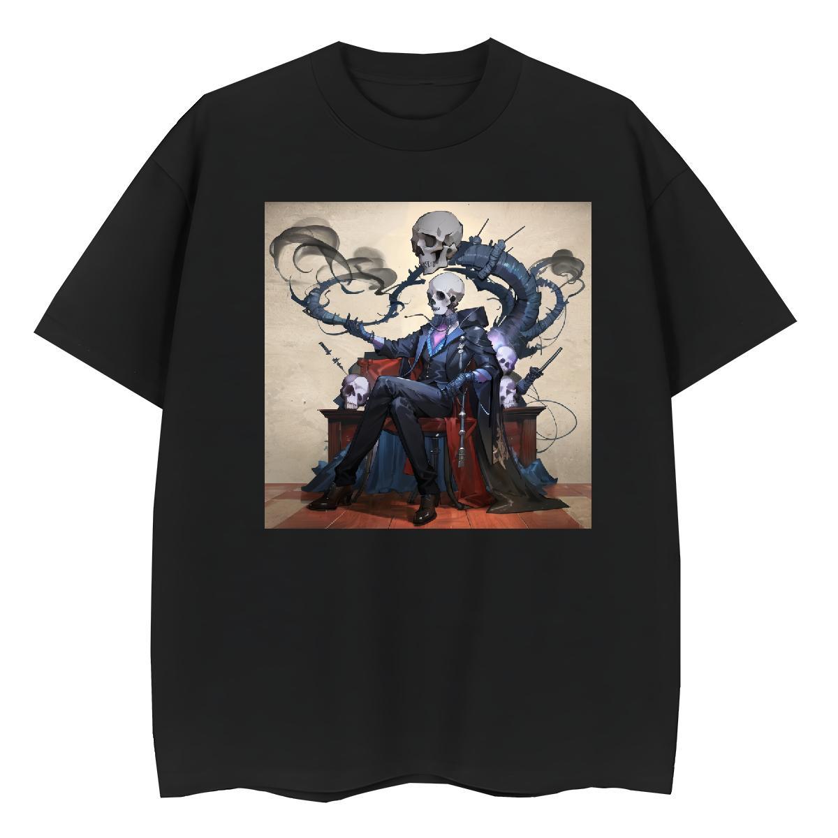 TOP Quality T Shirt For Man 230g Cotton skull Summer Casual DIY Pure Cotton Couples T Shirts Factory Direct Tops Tees