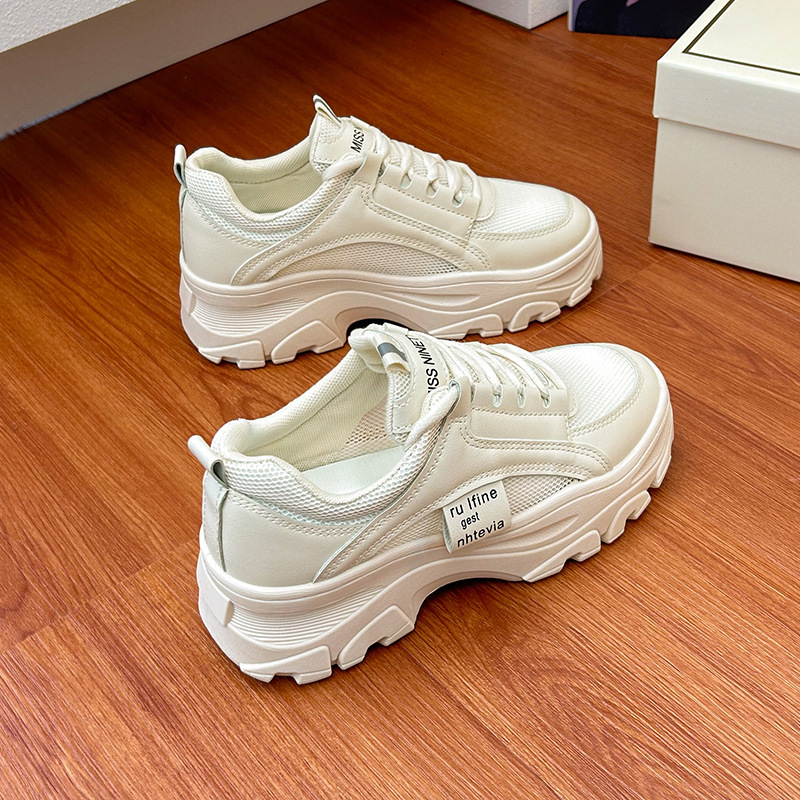 Ddmysports Ins Korean Version New Dad Women Autumn Student Mesh Breathable Sports Street Auction Height Shoes A OUTDOOR