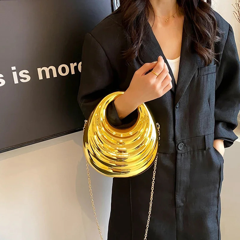 Womens Evening Bag Half Moon Acrylic Top Handle Purse Bag Women Elegant Shoulder Wallet Makeup Handbags for Party 240816