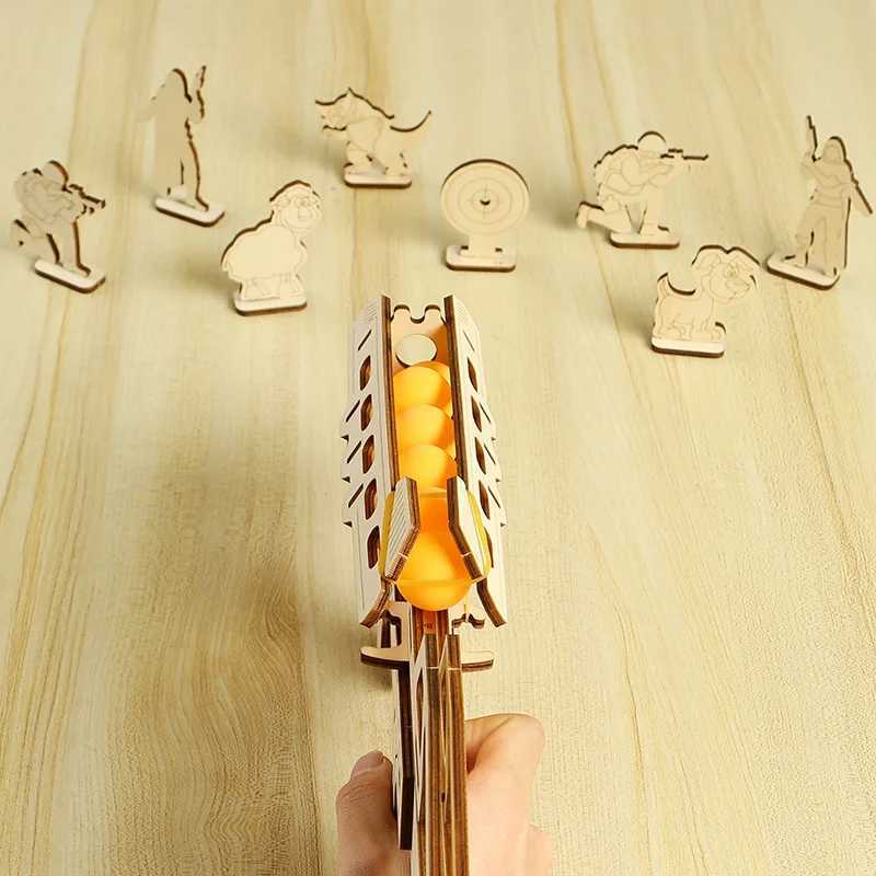 3D Wooden Puzzle For Kids Diy Wooden Model Kits Teens Puzzle Toys 3D Puzzle Wood Gun Set Exquisite Birthday Gift For Children CL240817