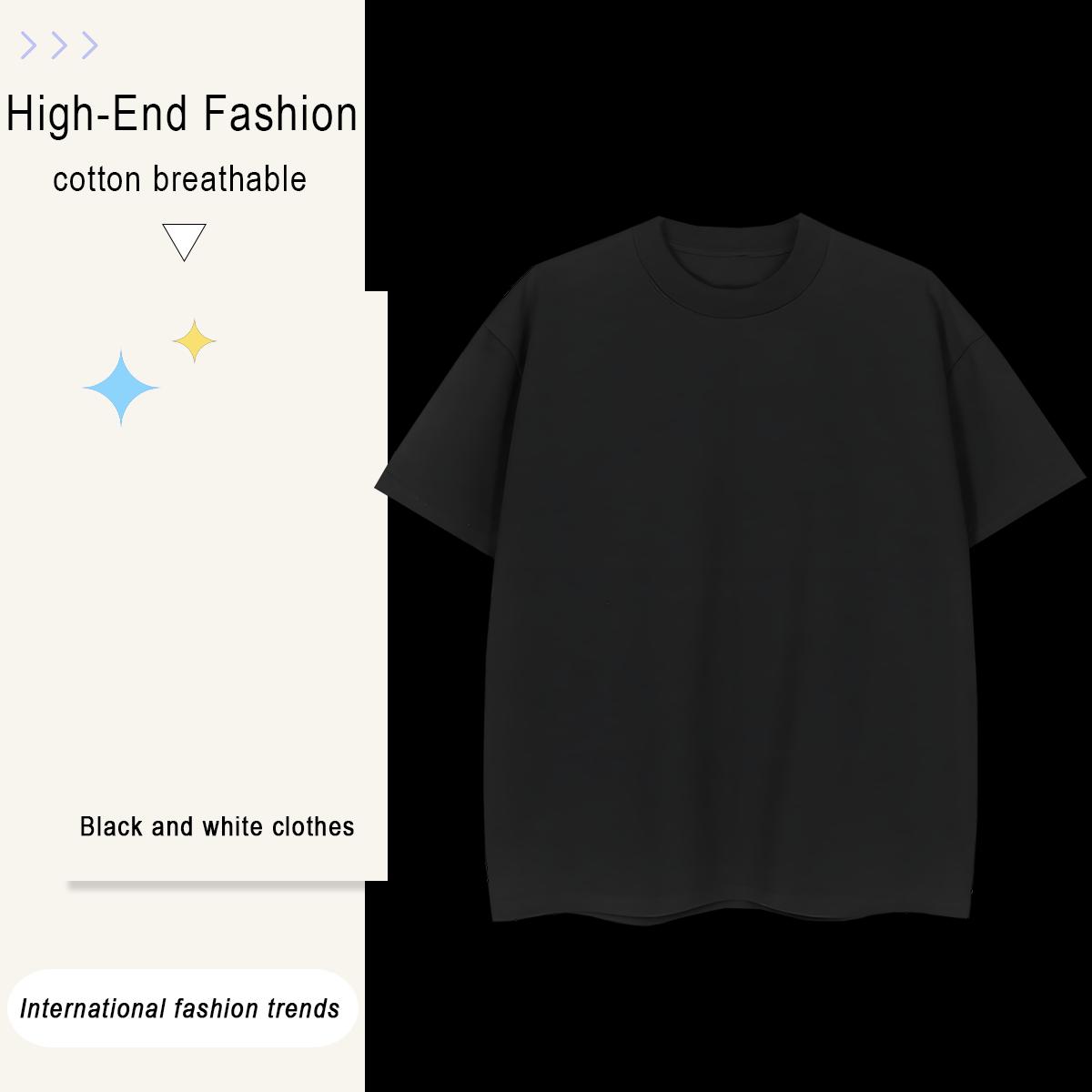 Loose Fit T Shirt For Man 100% Cotton 230g skull Street Customized Print Round Neck Short Sleeve Men Tees DIY Clothings