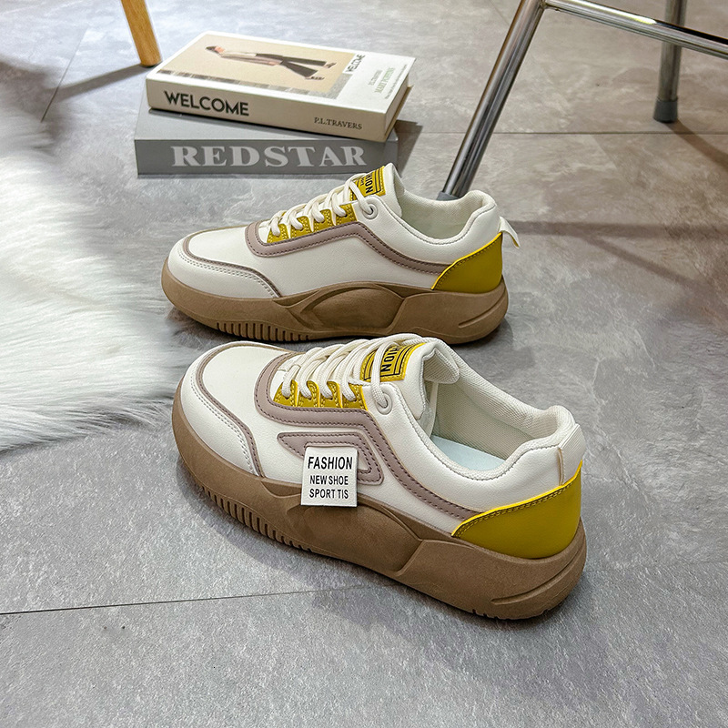 Ddmysports Little White Spring New Korean Versatile Female Student Thick Sole Board Casual Sports Breathable Women S Shoes OUTDOOR