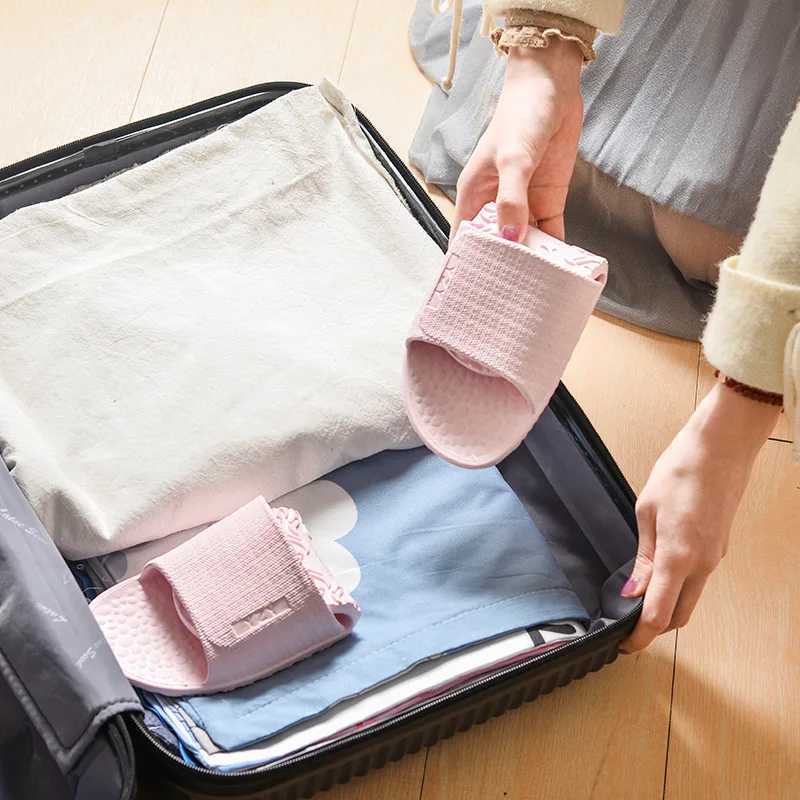 New Arrival Foldable House Slide Hotel Tourist Slide Non slide Portable Family Guests Use Unisex Slide Flat Shoes Salon Homestay T250108