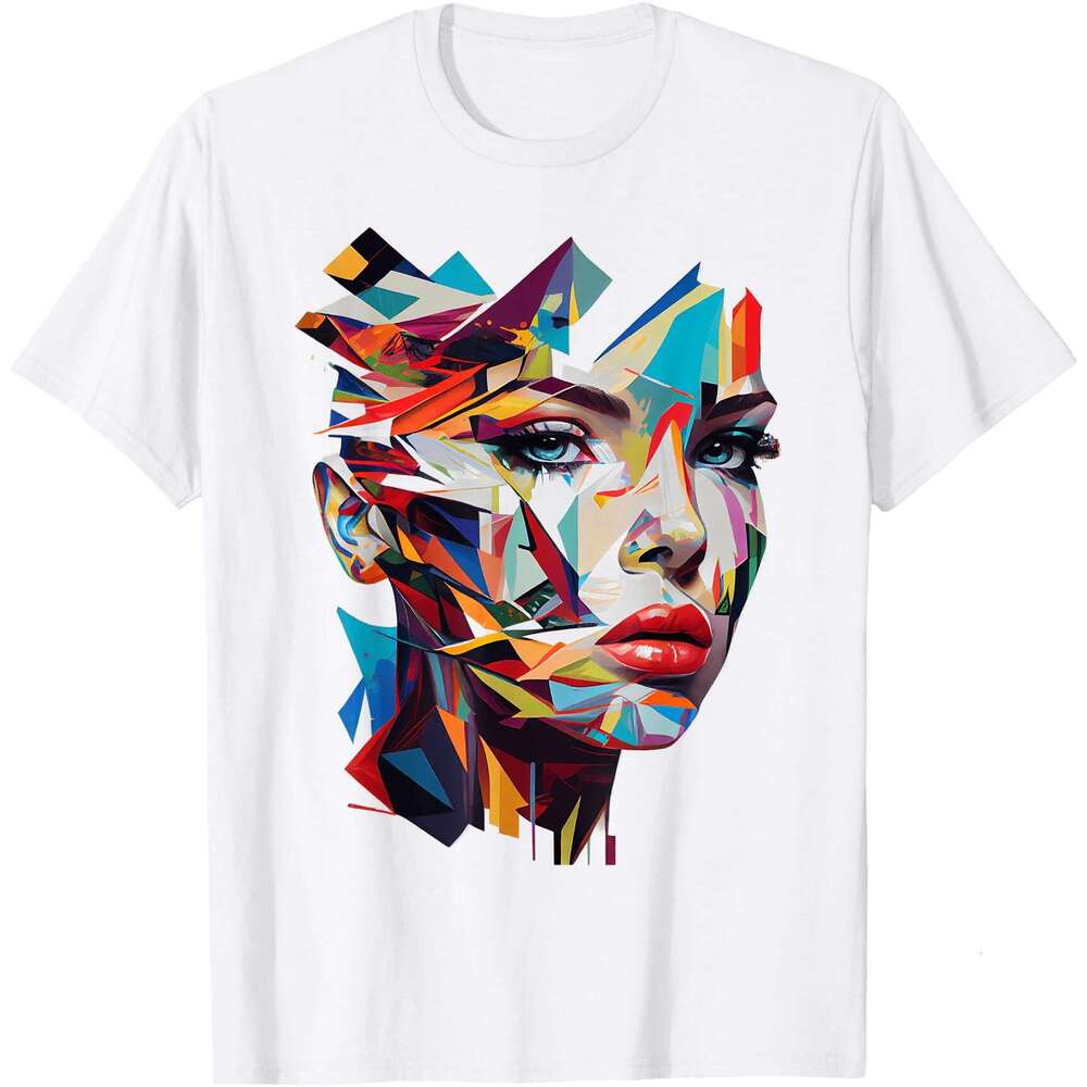 T shirt for Mens Abstract Colorful Woman Art Face Graphic Tees for Men Women T-Shirt Shirts Tshirt Casual Tops Clothes Short sleeve