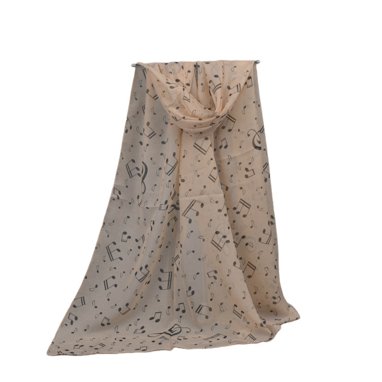 Party Favor Women chiffon scarves happy music notes scarves high quality printed scarf 5 colours Scarf Shawl kid Shawl for gifts LT1129