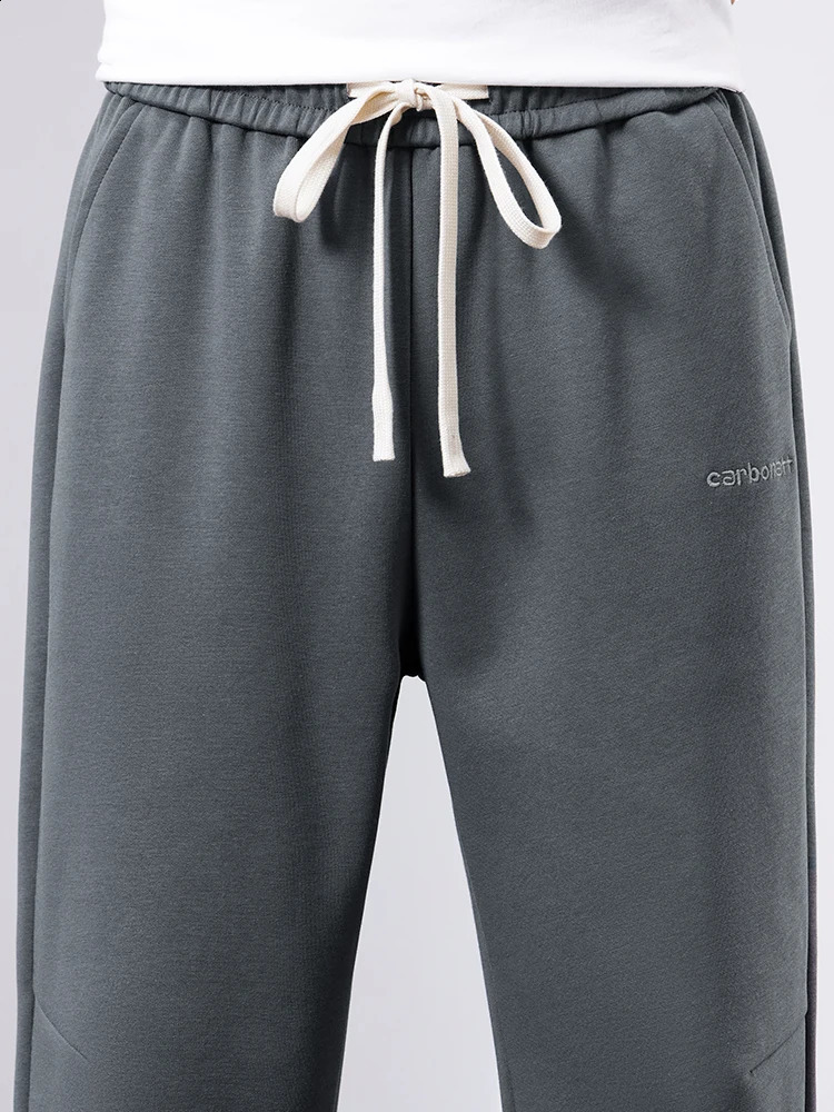 Autumn mens loose straight pants casual classic black gray fashion letter printing jogging outdoor sports Trouser 240816