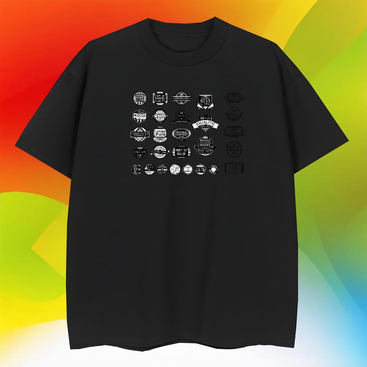 Classic T-Shirts 100% Cotton 230g letter Hip Hop Oversized 3XL 4XL Crew Neck Couples T Shirts Customized Tee Shirt
