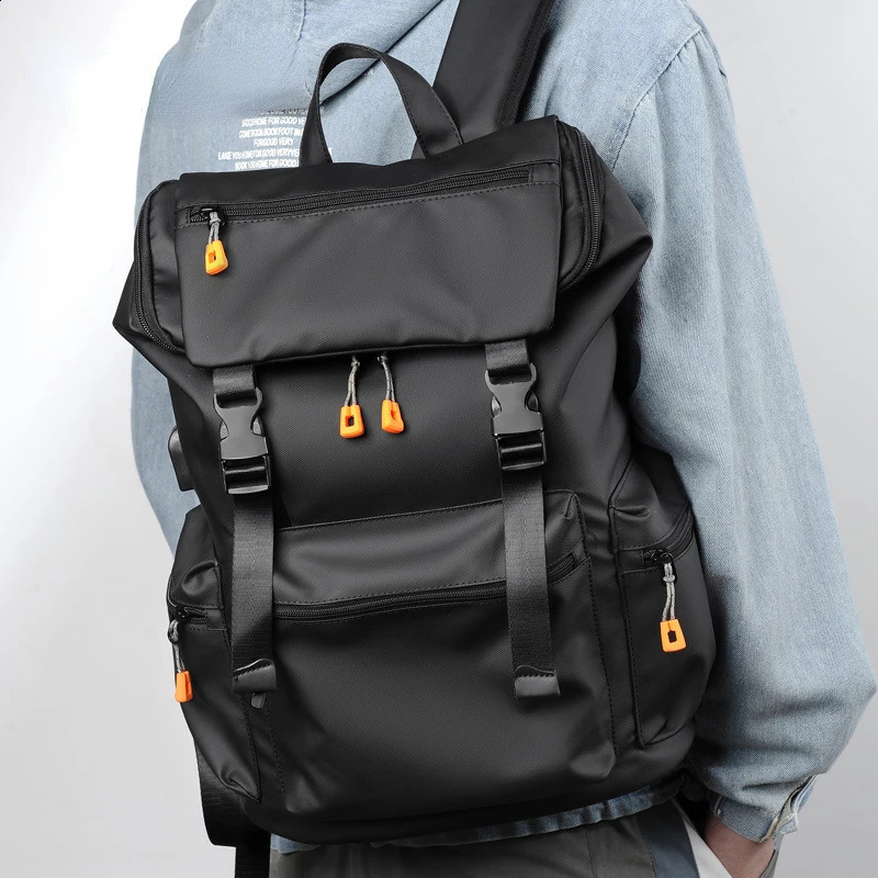 Large Capacity Business Laptop Backpacks with USB Charging Port Waterproof Schoolbag Casual Shoulder Bags for Teenager Women Men 240816