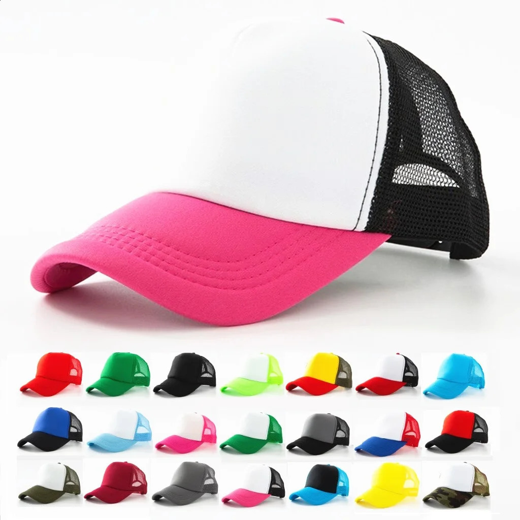 Multi color foam truck hat customized sports hip hop snap cap mens breathable baseball DIY personalized 240812