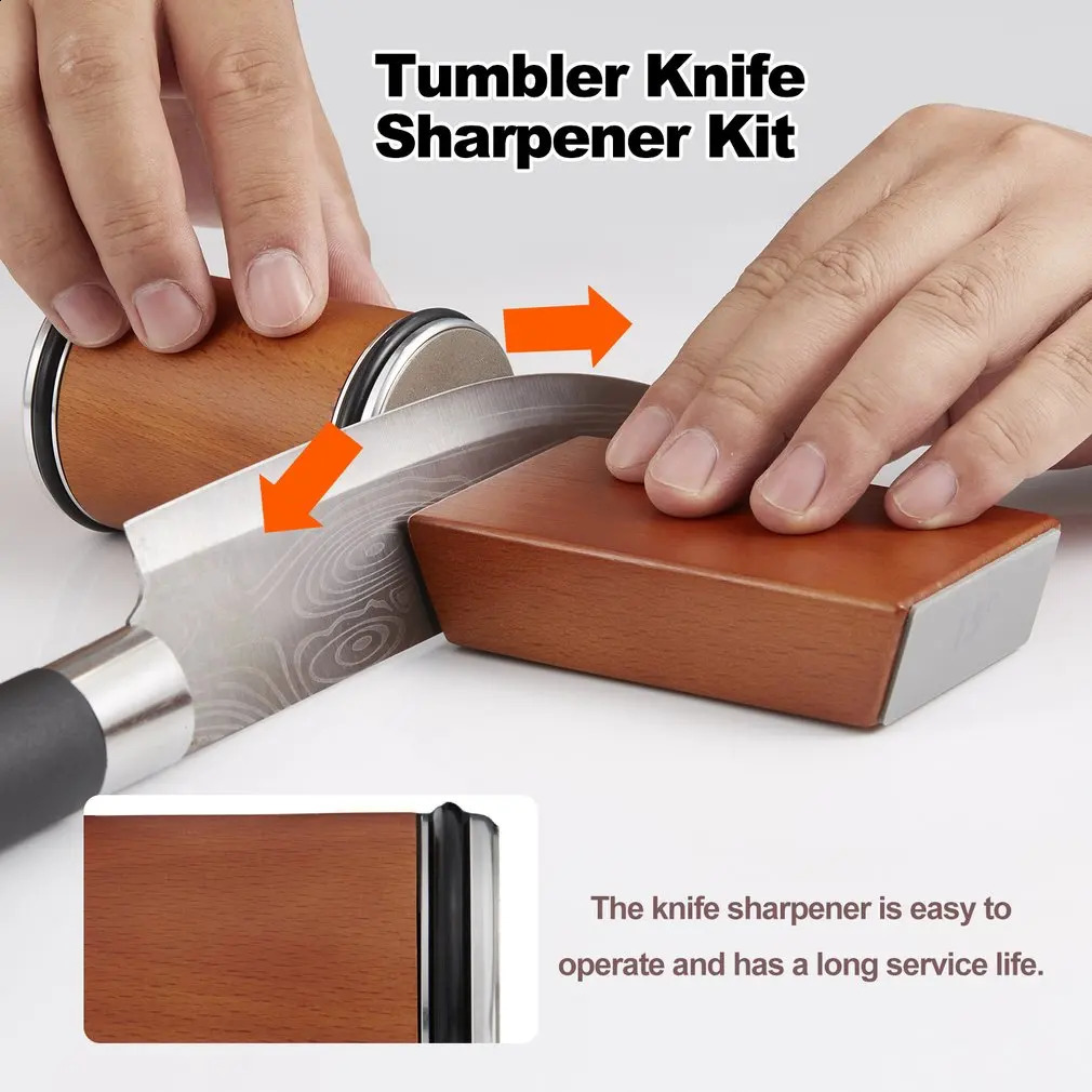 type of hob sharpener kit magnetic knife holder with adjustable angle cylindrical set kitchen ceramic polishing disc tools 240817