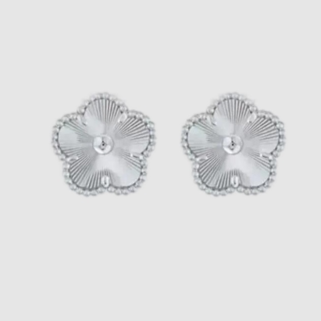 Designer earrings four leaf clover earrings designer for women stud earings Mother of Pearl designer jewelry white woman luxury