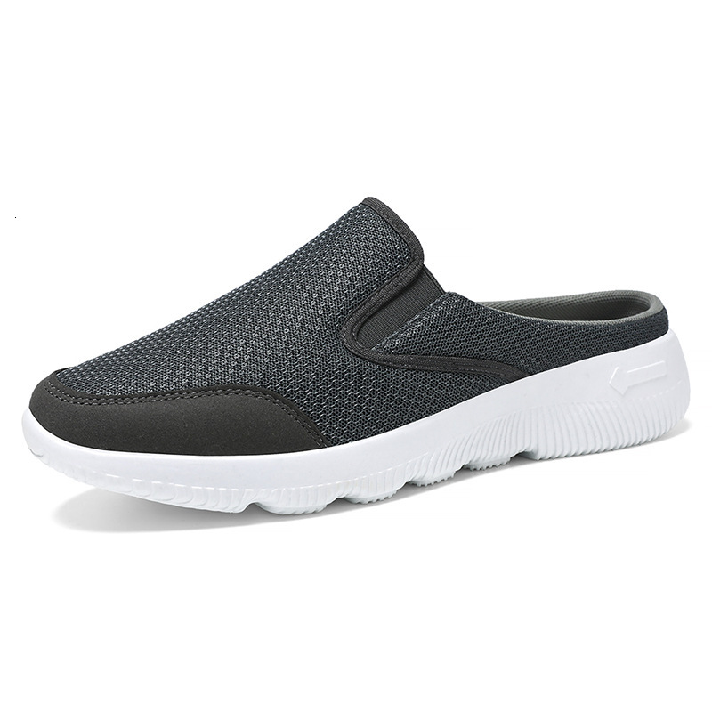 Ddmysports Shoes Men S Slippers Summer Soft Soled Breathable Lazy One Foot Half Dragged Convenient For Daily Home Use Flat Shoes OUTDOOR