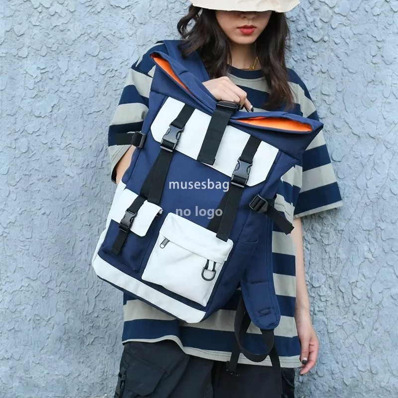 New large capacity outdoor backpack trend Korean version men's and women's wide travel backpack fashion student backpack shoulder bag