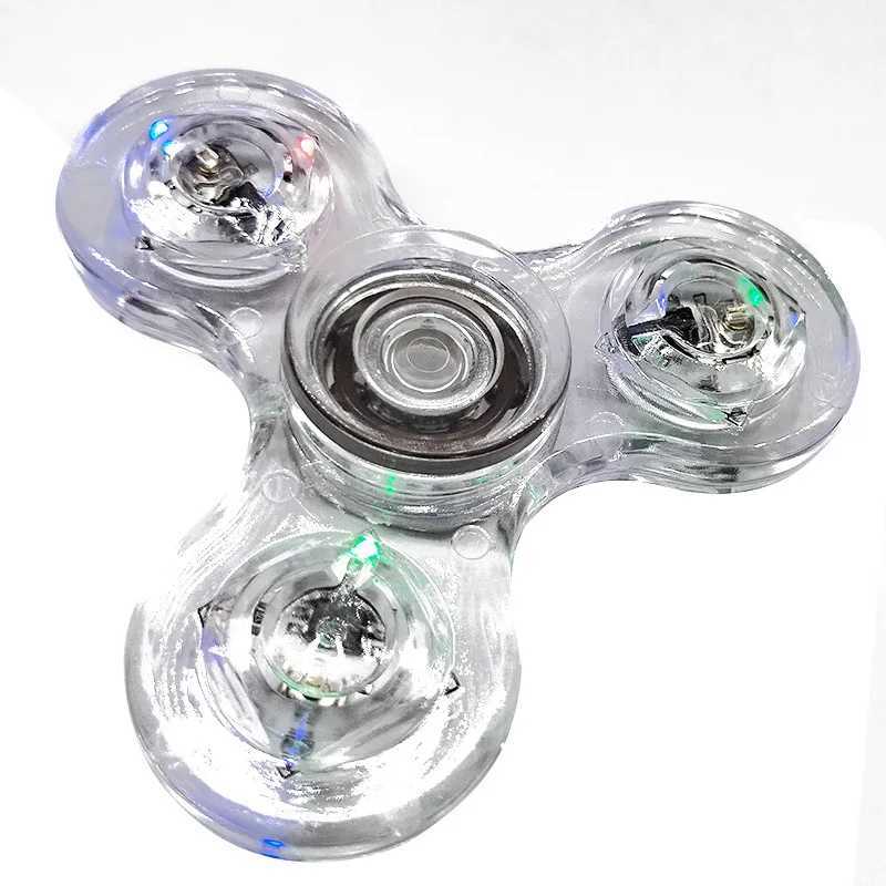 Luminous LED light Fidget Spinner Hand Top Spinners Glow in Dark Light EDC Figet Spiner Finger Stress Relief Toys Y240817