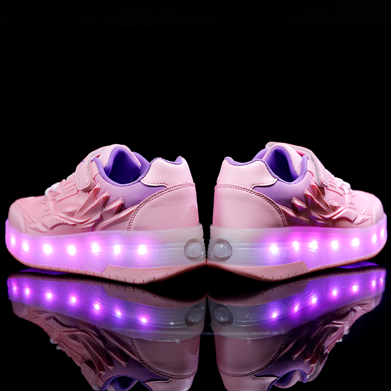 Roller Shoes for Girls Boys Kid Light Up Sneakers with Wheels