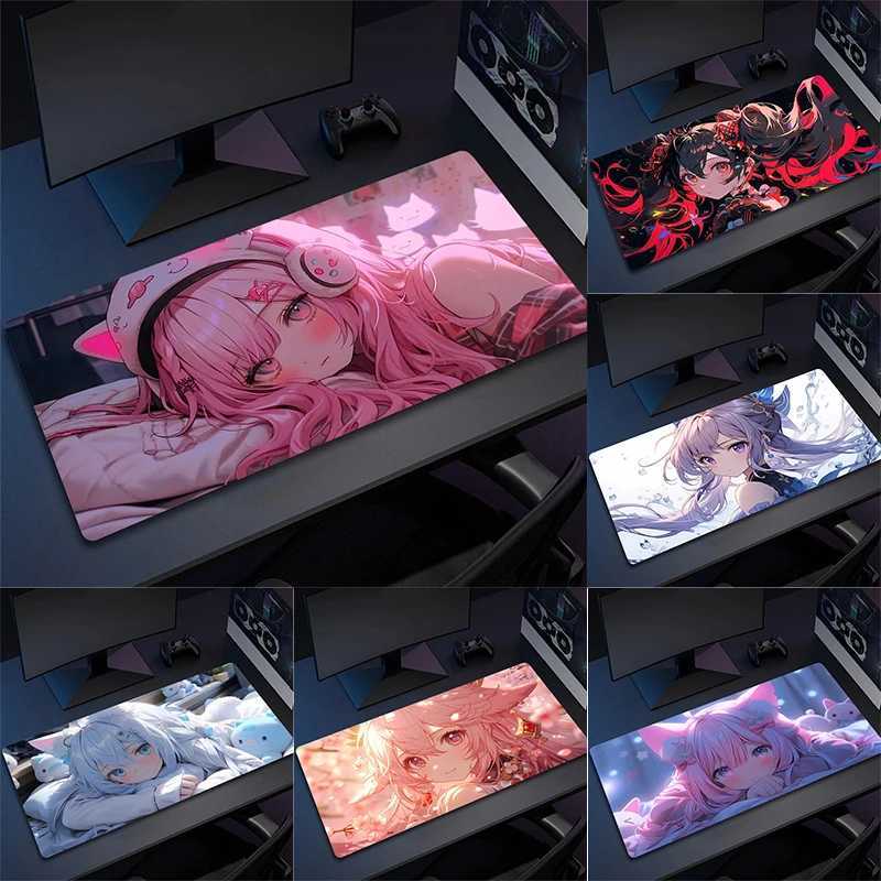 Gaming Mouse Mat Anime Girls Non-Slip Mouse Pad Gamer Rubber Computer Mousepad Office Large Rubber Table Mat Game Keyboard Pads Y240816