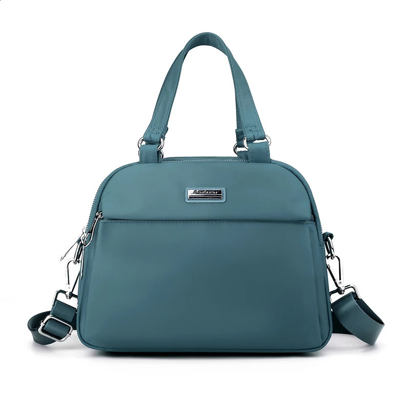 Nylon Zipper Ladies TopHandle Bags Sewing Thread Shoulder for Women Multiple Pockets Bolso Mujer w240817