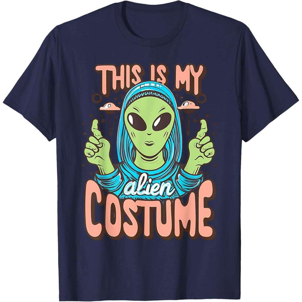 T shirt for Mens Alien Costume Halloween Party Outfit Funny Alien Head T-Shirt Shirts Tshirt Graphic Tee Casual Tops Clothes Short sleeve 2025