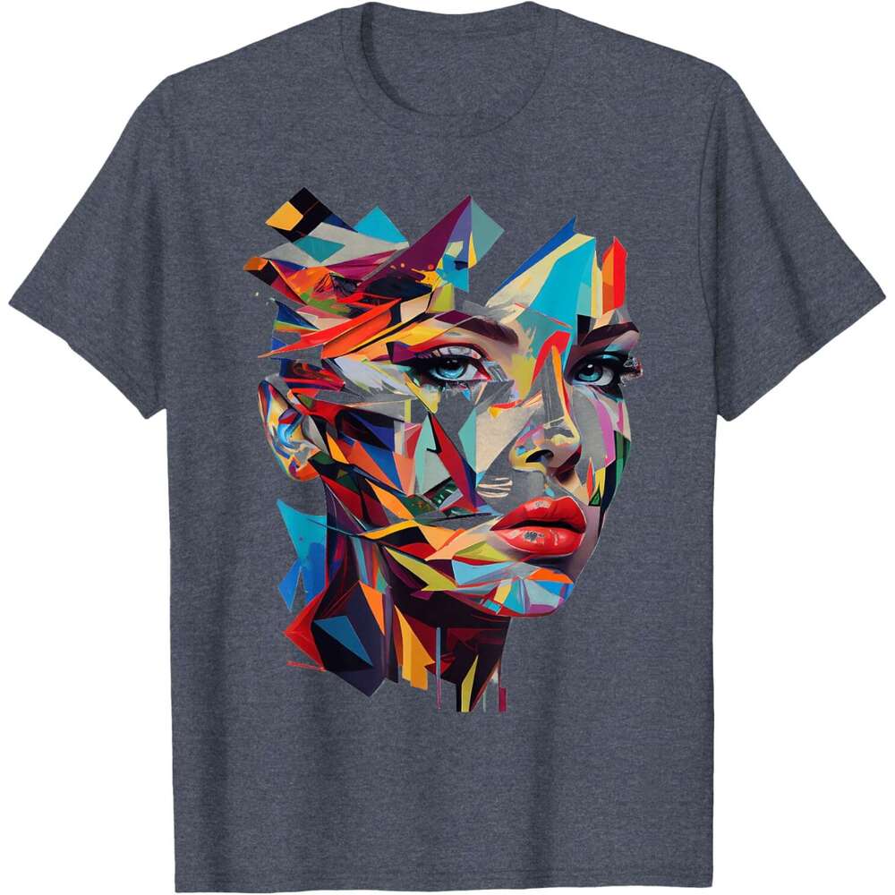 T shirt for Mens Abstract Colorful Woman Art Face Graphic Tees for Men Women T-Shirt Shirts Tshirt Casual Tops Clothes Short sleeve