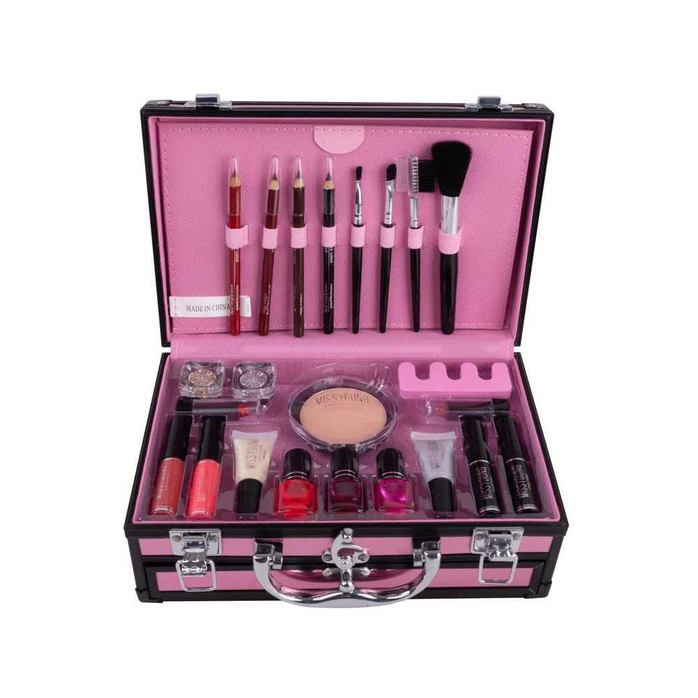 Professional Makeup Set Box Suitcase Make up Kit Lipstick Makeup Brushes Nail Polish Set Cosmetic For Makeup Eyeshadow PaletteCL240812