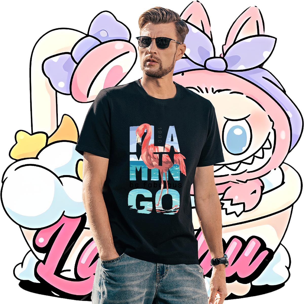Loose Fit T Shirt For Man 230g 100% Cotton letter Street Casual Custom Print Oversized Short Sleeve O-Neck Tshirts Fashion Casual Clothings