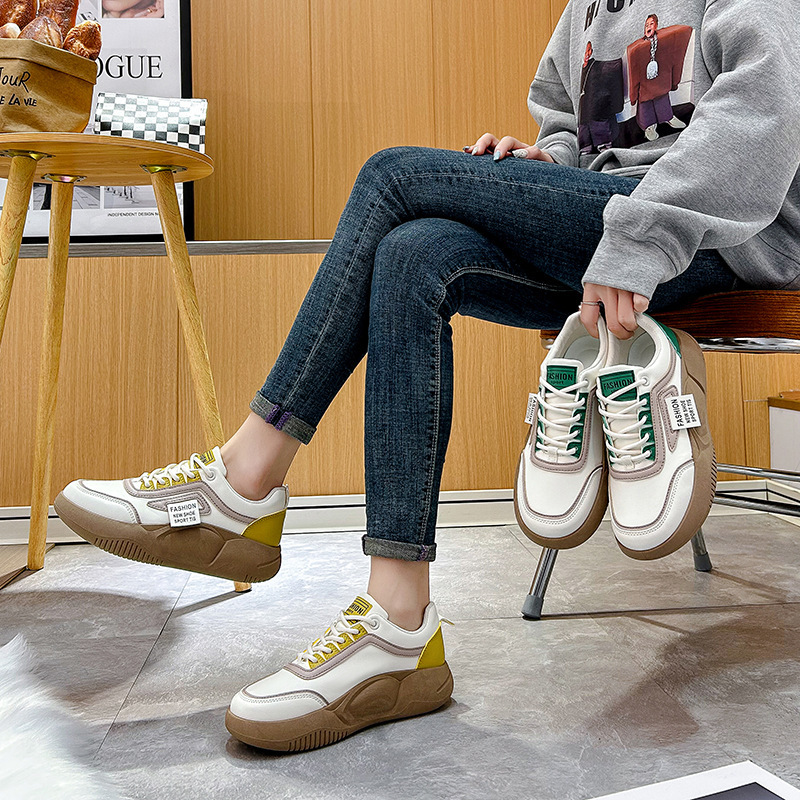Ddmysports Little White Spring New Korean Versatile Female Student Thick Sole Board Casual Sports Breathable Women S Shoes OUTDOOR