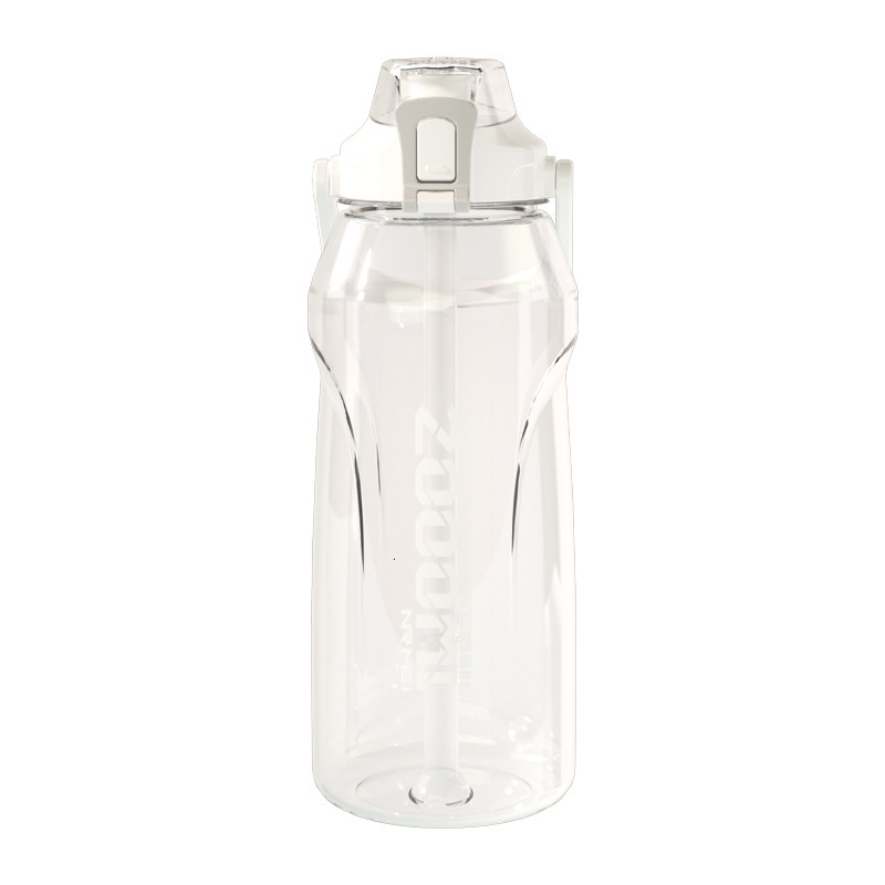 Large capacity heat-resistant super large water bottle for sports girls 2000ml summer straw cup drinking water bottle