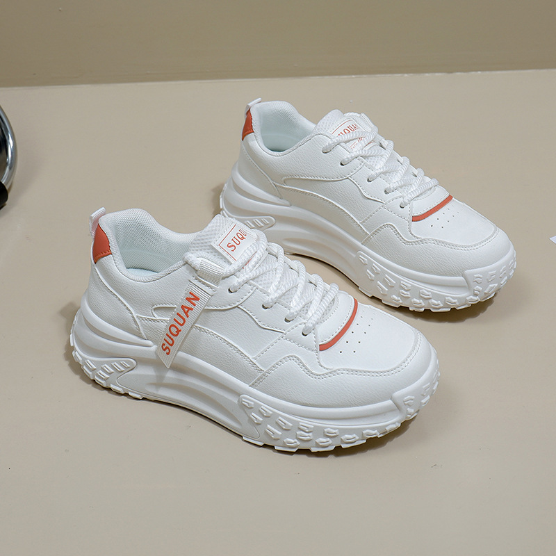 Ddmysports Ins Korean Version Leather Low Top Dad Shoes For Women Autumn New Breathable Student Sports Height Increasing Casual K OUTDOOR